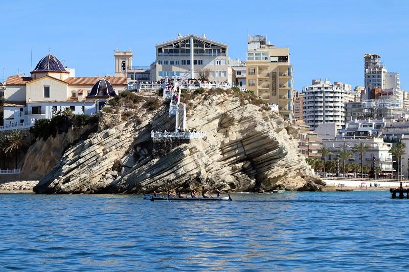 Rem davant la Punta Canfali.